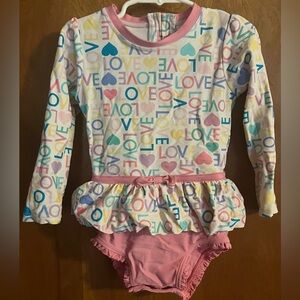 Ruffle Butts Size 3t Long Sleeve Rash Guard Swimsuit One Piece